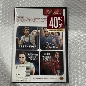 East of Eden- Cat on a Hot Tin Roof- A Streetcar Named Desire- Rebel Without DVD